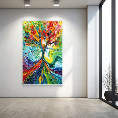 Abstract Tree Oil Painting